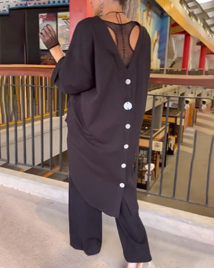 Bluzka o luźnym fasonie i długim rękawie