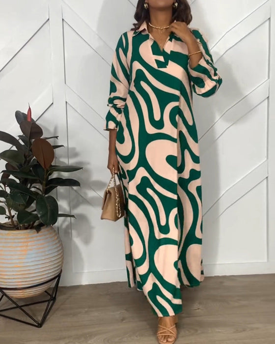 Elegancka sukienka z długim rękawem