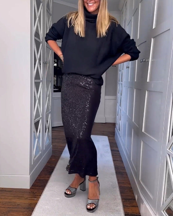 Prosta spódnica w jednolitym kolorze