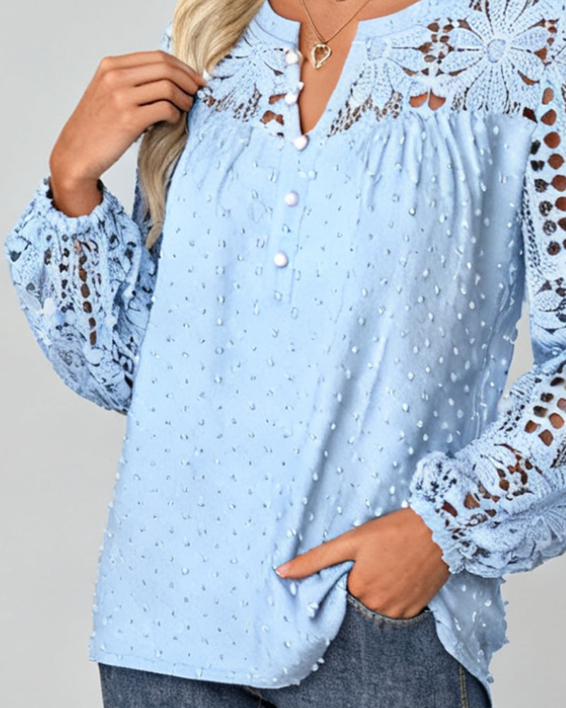 Bluzka 3d Kwiatowa Ażurowa Wstawiona