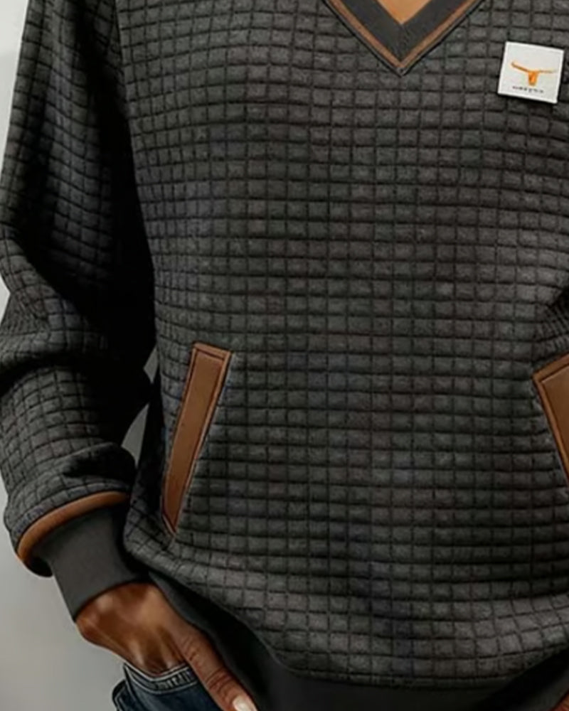 Casual Bluza Z Długimi Rękawami I Dekoltem V