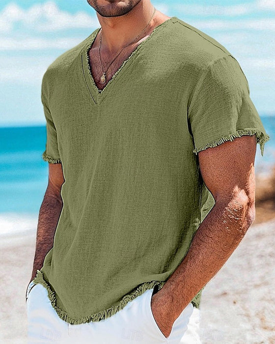 T-Shirt Męskie Gładki Krótki Rękaw