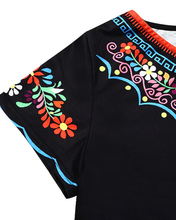 Sukienka w stylu retro z krótkim rękawem