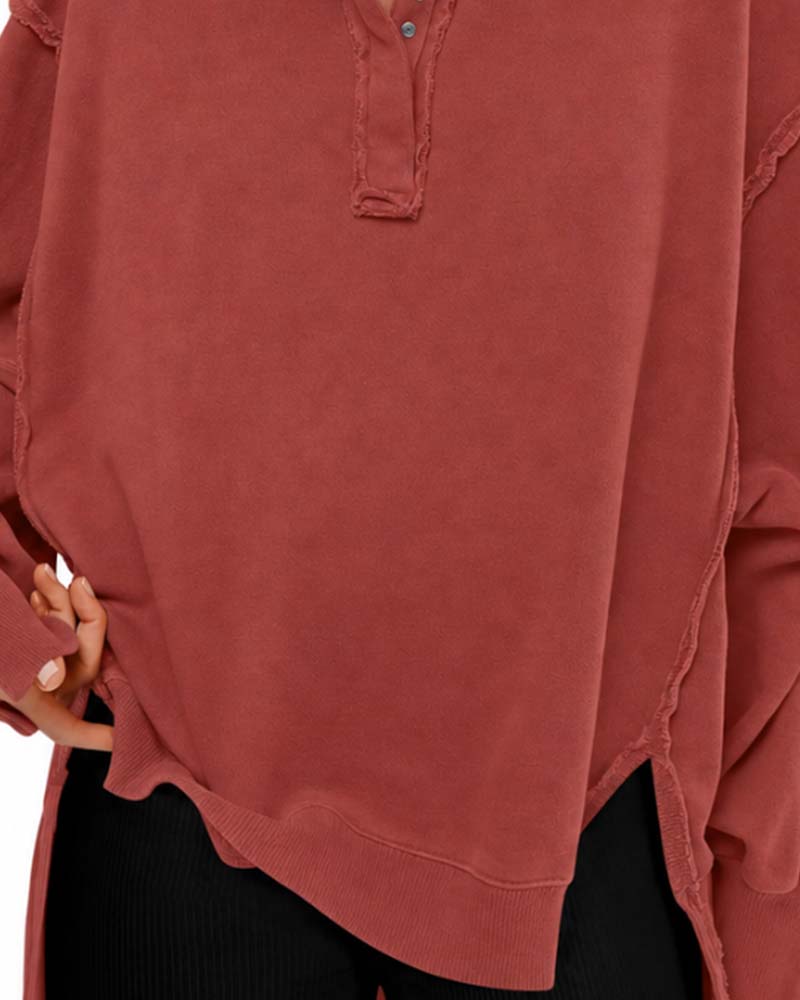 Bluza Jednokolorowa Długie Rękawów