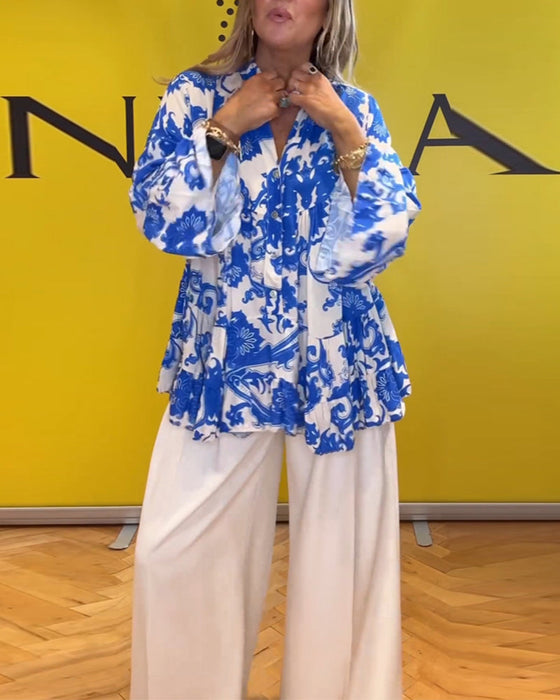 Bluzka z długim rękawem z nadrukiem