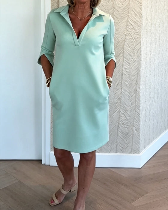 Sukienka Slim Fit Krótki Rękaw Polo