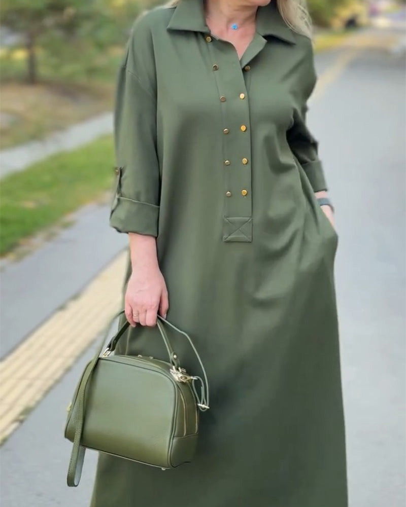 Sukienka Klapa Casual Kieszeń Shift