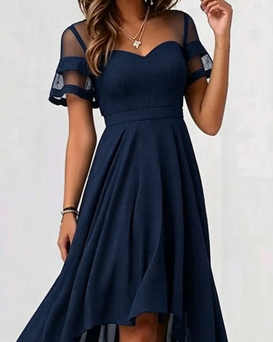 Sukienka Mesh Patchwork Nieregularny