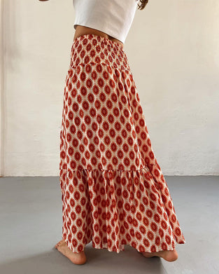 Plisowana elegancka spódnica z nadrukiem