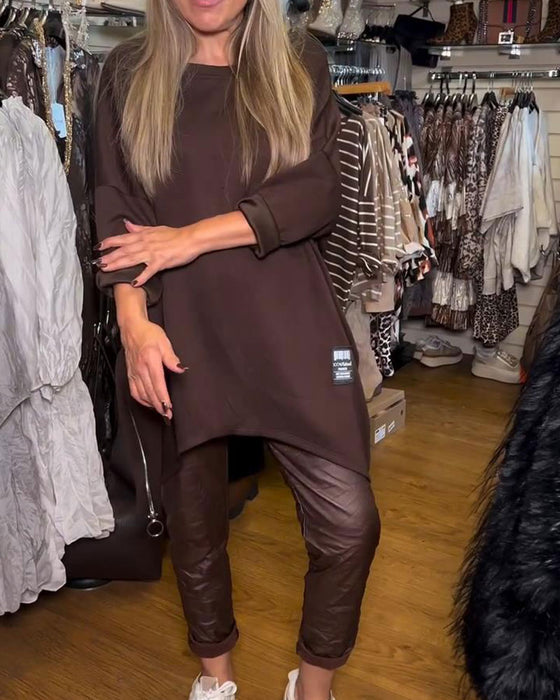 Bluza Z Równoliniowym Kapturem I Wymiarych Luksusowych