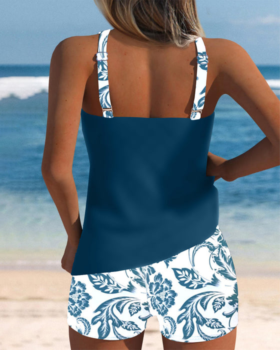Tankini Dwuczęściowe z Nadrukiem
