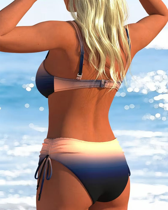 Bikini Wzór Gradient Ściągacz Moda