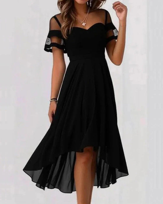 Sukienka Mesh Patchwork Nieregularny