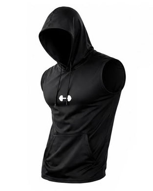 Tank Top Bluza Z Kapturem Bez Rękawów Sznurek