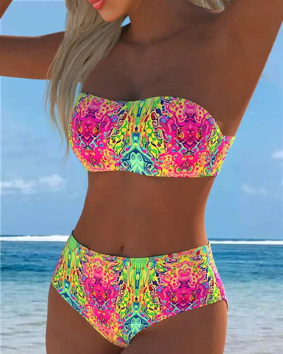 Bikini Bandeau Drukowany