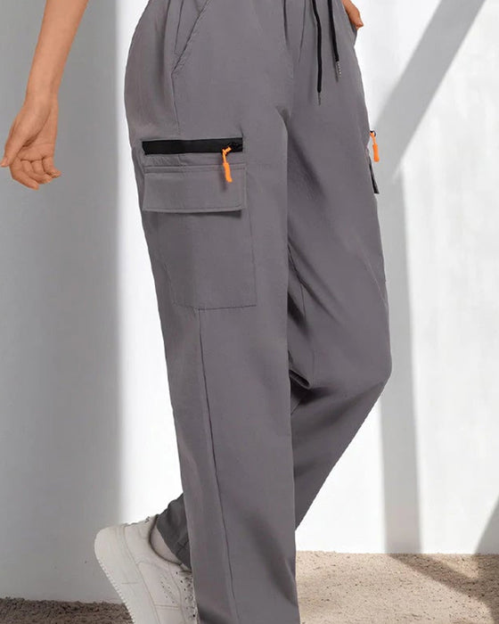 Pants Sznurek Luźny Casual Cargo