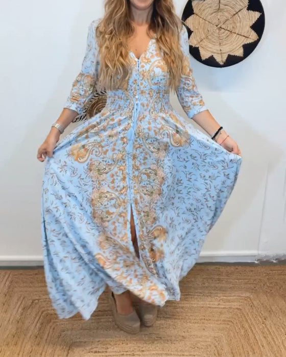 Damska elegancka, długa sukienka do pracy