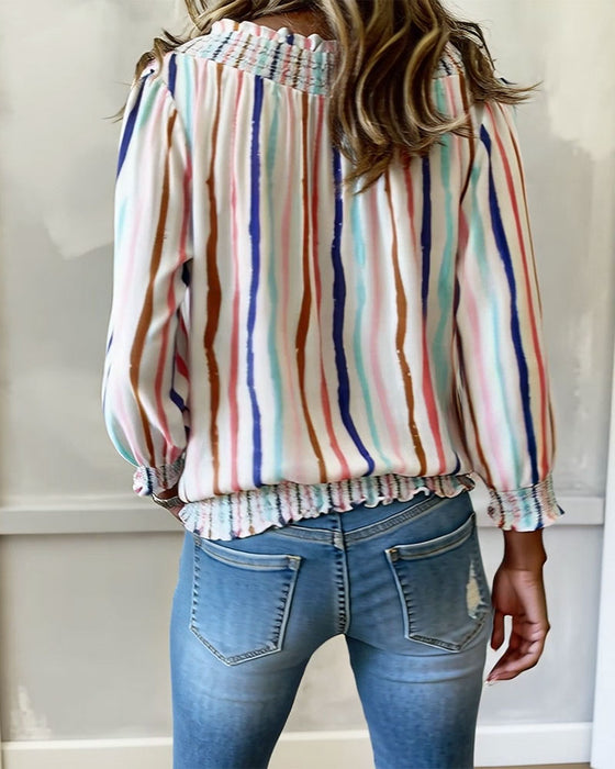 Bluza Blok Koloru Pasek Sznurek