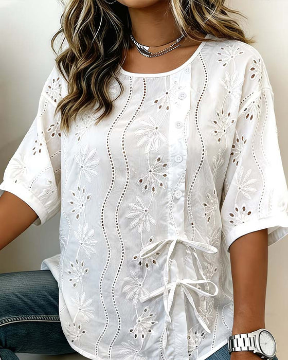 Bluza Bok Wiązać Wycięcie