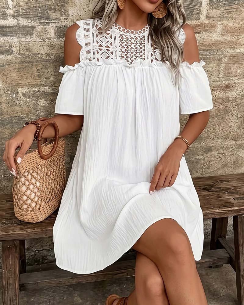 Sukienka Wycięcie Off-Shoulder Krótka