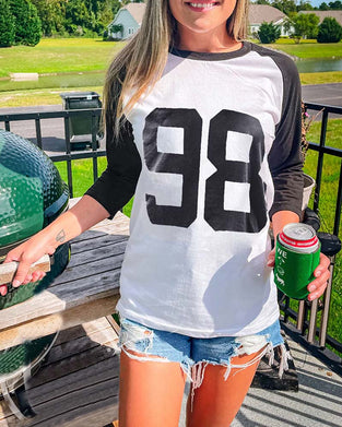 T-Shirt Z Raglanowym Rękawem