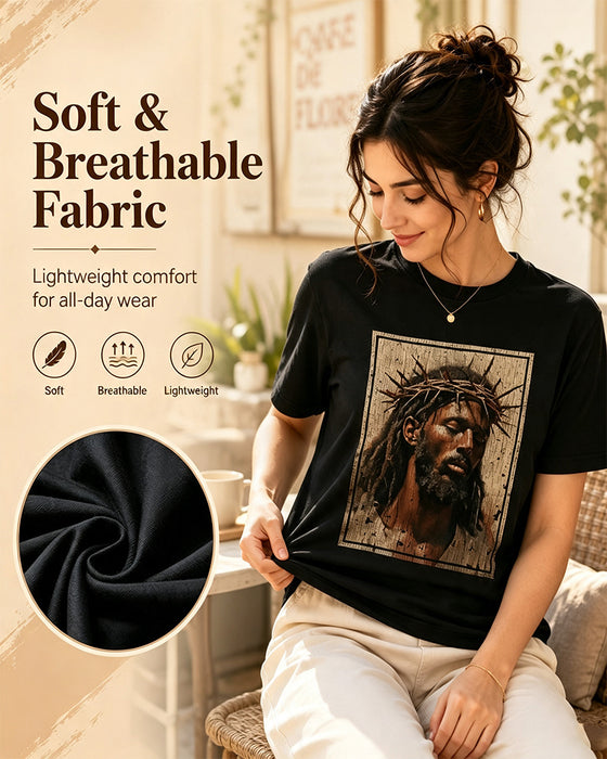 T-Shirt Męski Vintage Czarny Nadruk
