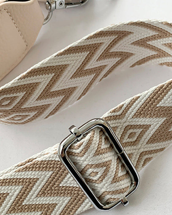 Torba na ramię zapinana na suwak z kontrastowymi paskami