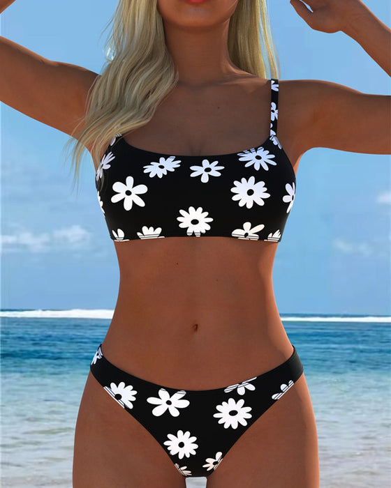 Bikini Print Płatki Kwiatów