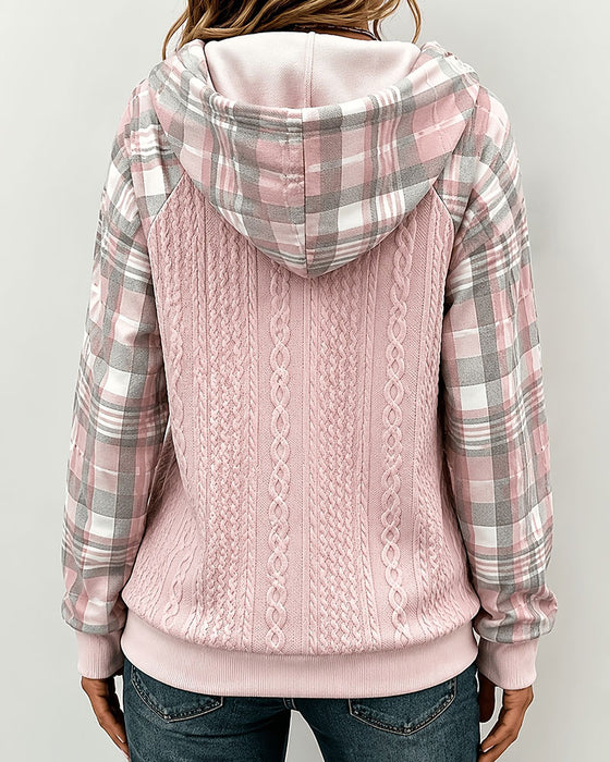 Hoodie Casual W Kratę Łączona