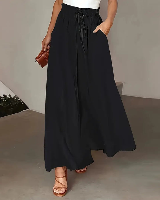 Spodnie Polka Kropka Wydruk Długie