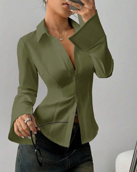 Elegantna Slim-Fit Koszula Damska