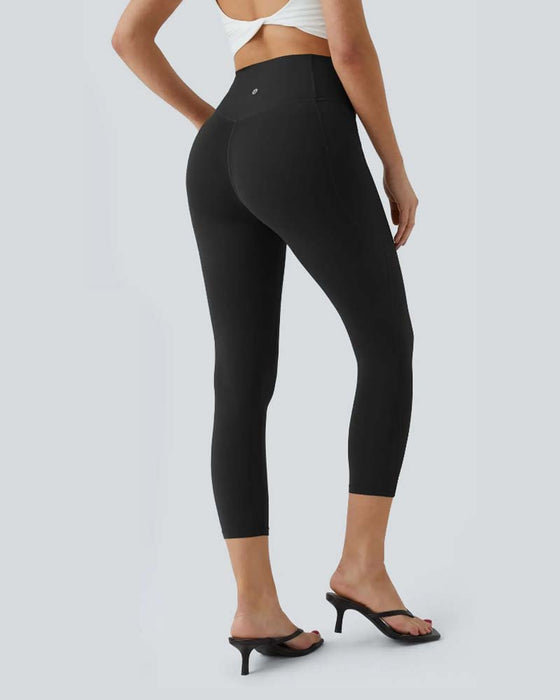 Legginsy Wysoki Stan Siedem-Osmych Modelujący Joga