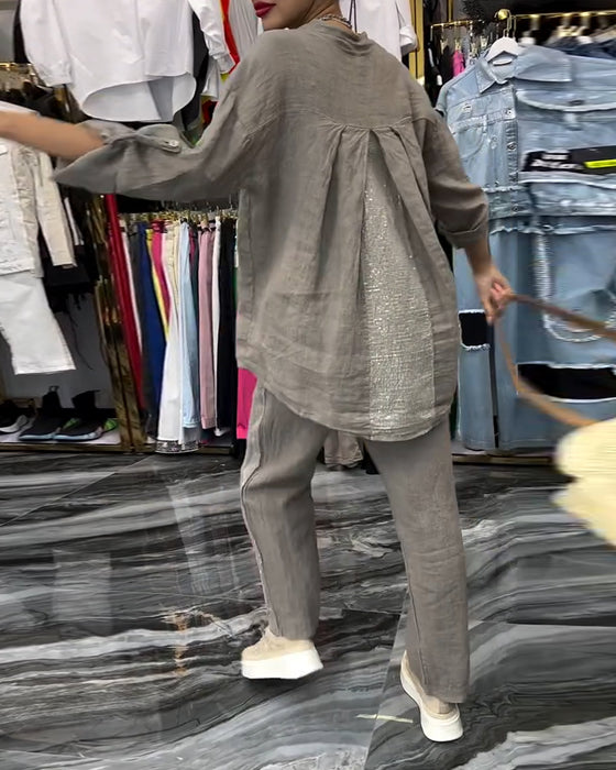 Garnitur Stójka Kieszeń Casual