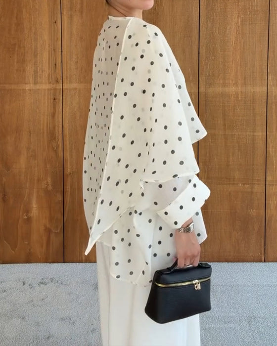 Bluzka Polka Dot Nieregularny
