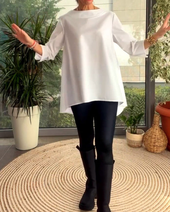 Bluzka w jednolitym kolorze