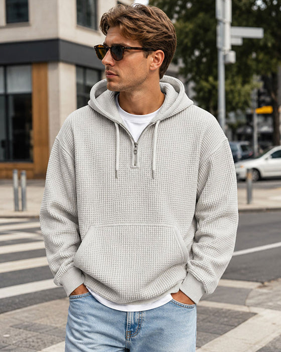 Bluza Męski Gładki Zamek Błyskawiczny Sweter