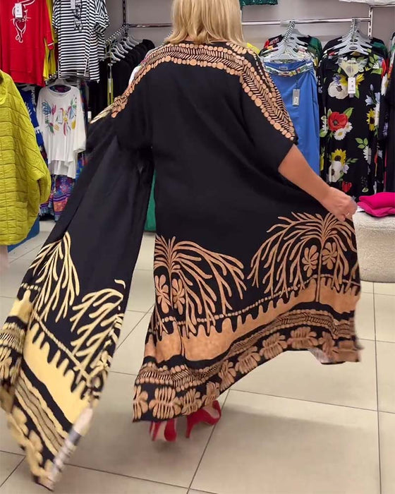 Sukienka z okrągłym dekoltem i krótkim rękawem