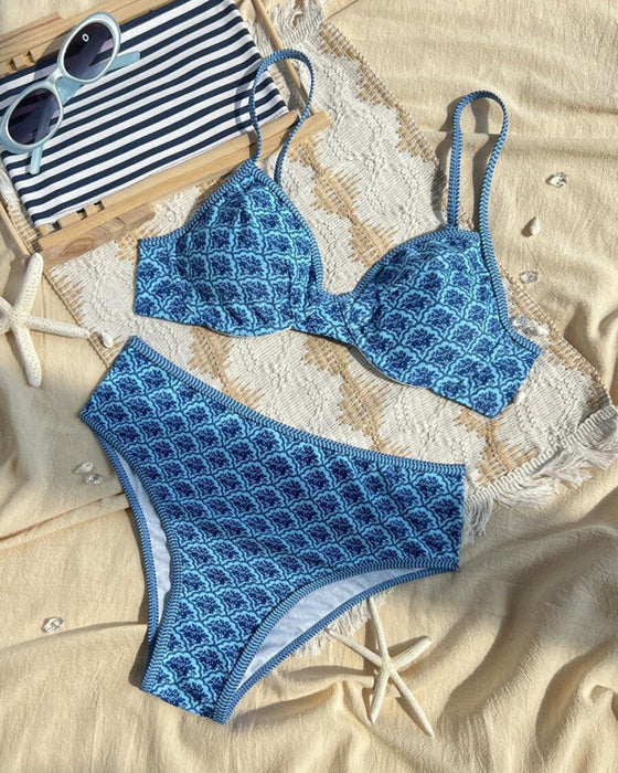 Bikini Seksowny Ramiączka Trójkątny Wzór