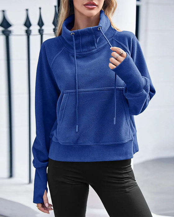 Sweatshirt Swobodny Sznurek Pullover