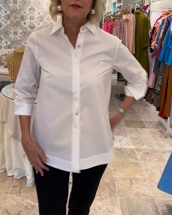 Bluzka w jednolitym kolorze zapinana na zamek