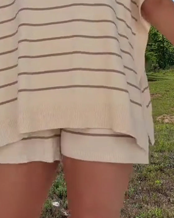 Zestaw Pasek Luźny Casual Szorty