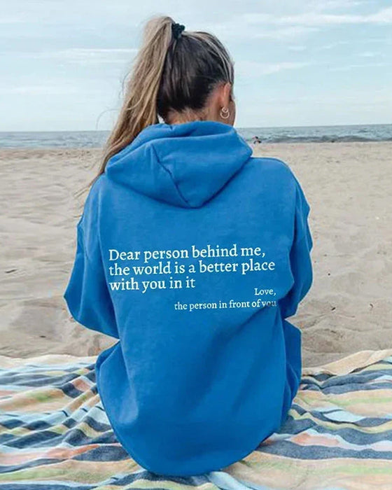 Bluza z kapturem „Dear Person Behind Me”