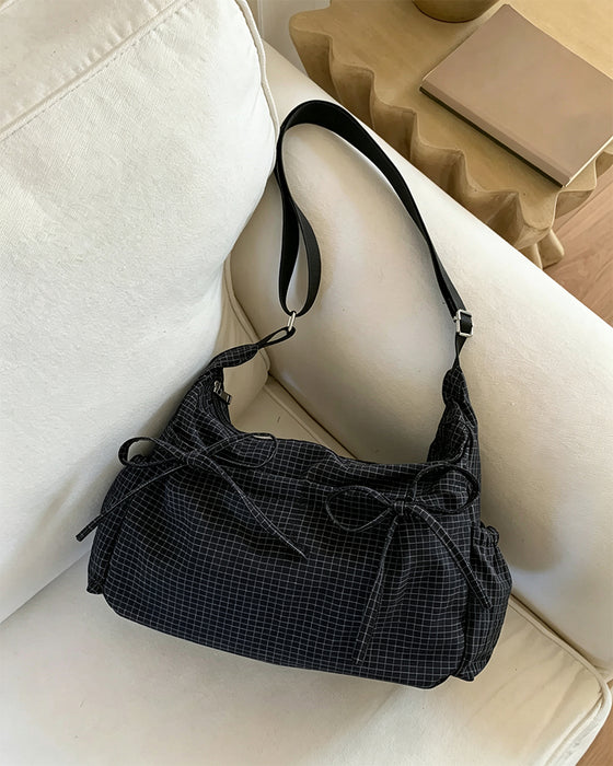 Torba Kokardka Krata Crossbody