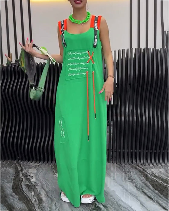 Sukienka Bez Rękawów Spersonalizowany Napis