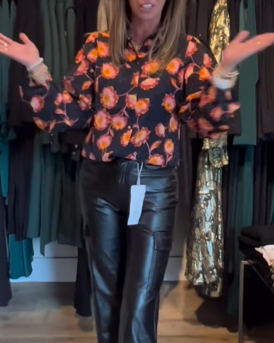 Bluzka z kwiatowym nadrukiem