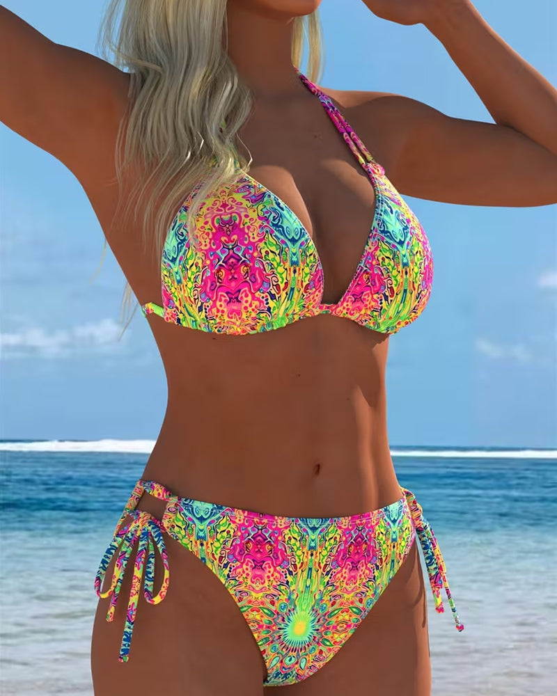 Bikini Kolorowy Karczek Druk