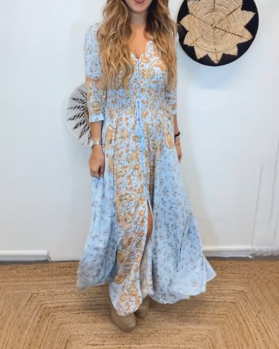 Damska elegancka, długa sukienka do pracy