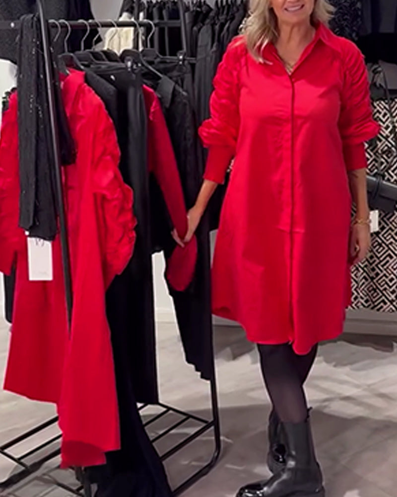 Sukienka Klapa Modna Koszula