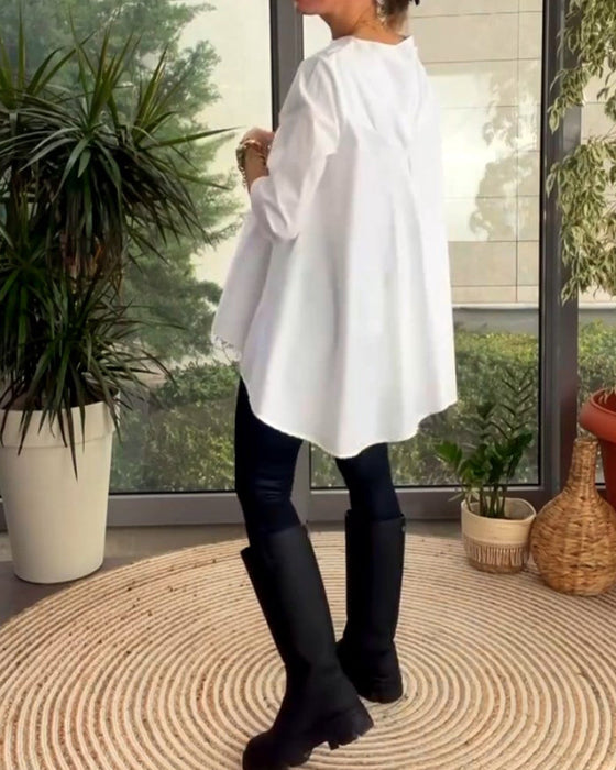 Bluzka w jednolitym kolorze