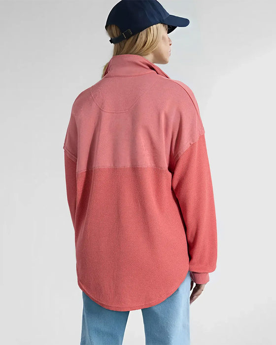 Sweatshirt Pół Zamek Błyskawiczny Wafel Patchwork